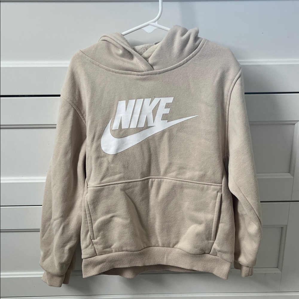 Nike Cream Hoodie with White Emblem